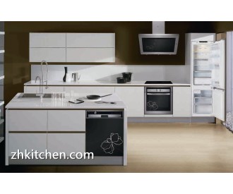 High gloss white kitchen furniture design
