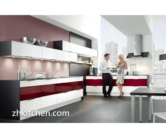 L shaped modern kitchen cabinet design