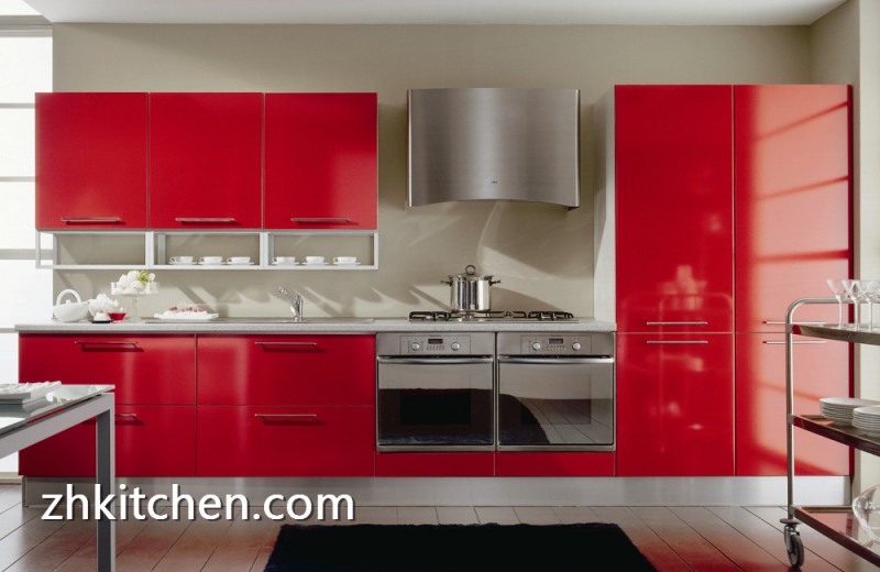 High Gloss Red Kitchen Cabinets Wholesale Price
