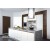 High gloss white contemporary kitchen cabinets