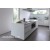 High gloss white prefab kitchen cabinets