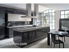 Australian standard Black lacquer kitchen cabinet