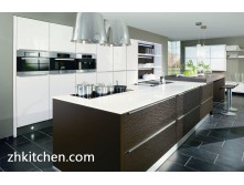 High gloss design white Italian kitchen cabinets