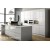 High gloss milky white premade kitchen cabinets