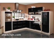 Black glossy kitchen furniture Guangzhou