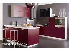 High gloss Red kitchen cabinet designs