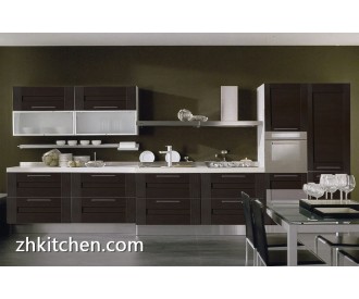 Artificial quatz PVC kitchen cabinet design