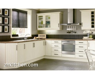 Modular white PVC kitchen cabinets sets