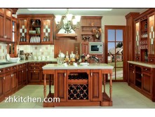 Ash wood kitchen cabinet design