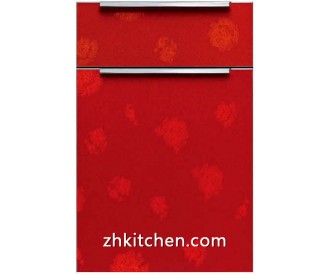 High gloss Red kitchen cabinet doors