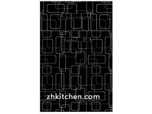 Patterned custom kitchen cabinet doors