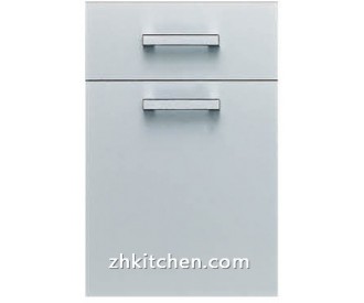 Solid grey kitchen cabinet doors