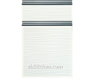 Wave pattern bathroom cabinet doors