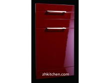 Glossy Red kitchen cabinet door decorative panels