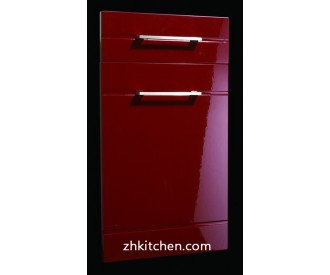 Glossy Red kitchen cabinet door decorative panels