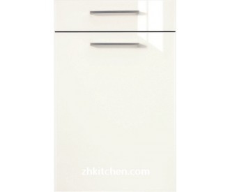 High gloss white kitchen cabinet doors