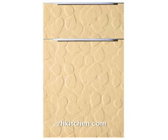 Leaves shaped pvc kitchen cabinet door