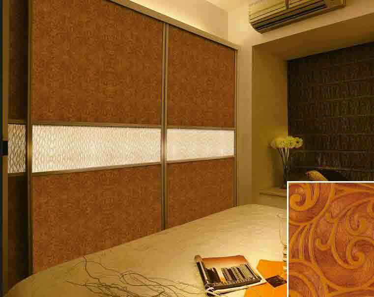 Decorative wall panel for sliding door wardrobe