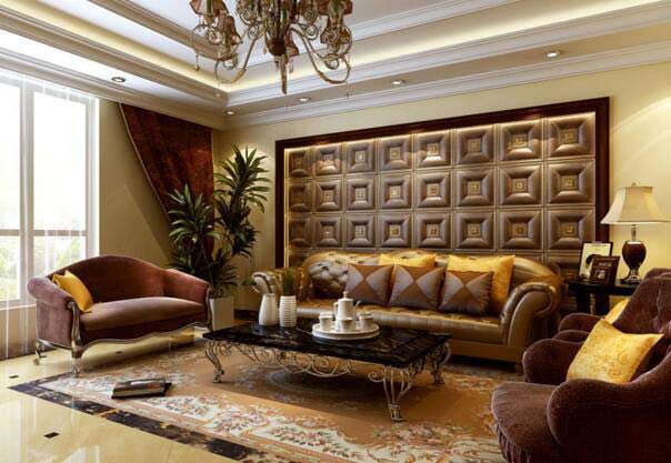 3D PU Leather Decorative Wall Panel