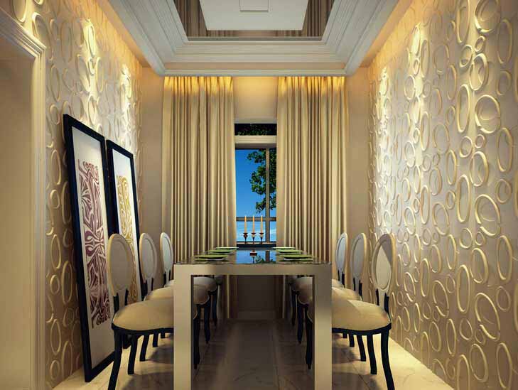 Cozy Dining Room With Decorative Wall Panels