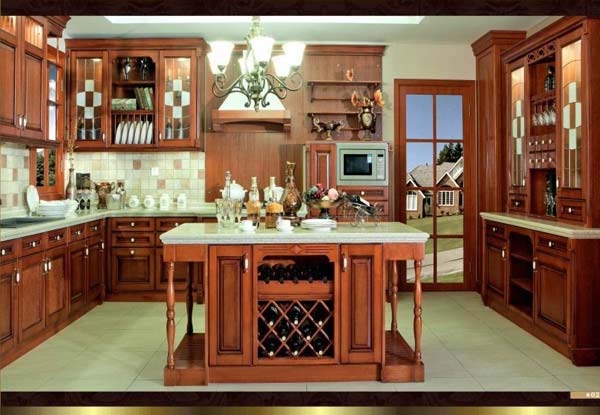 High-end Modern Kitchen Cabinet Solid Wood