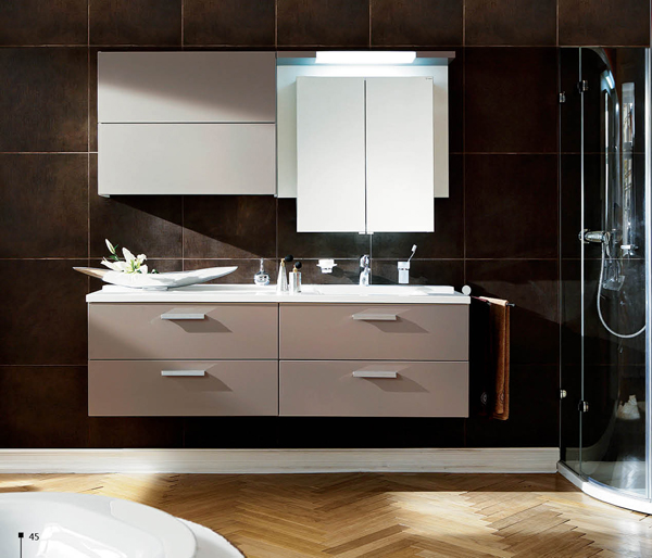 High Gloss Demet Acrylic  Board Series Bathroom Cabinet