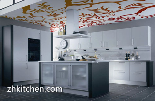 Glossy white modern kitchen cabinets Australian style